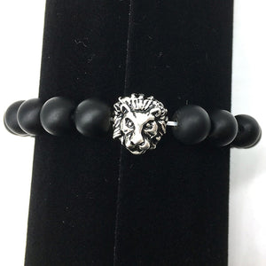Shellhard Fashion Lion Head Bracelet Buddha beads Bracelets Bangles Charm Natural Stone Bracelet For Men Women Bead Jewelry